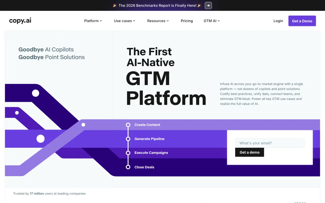 Copy.ai homepage