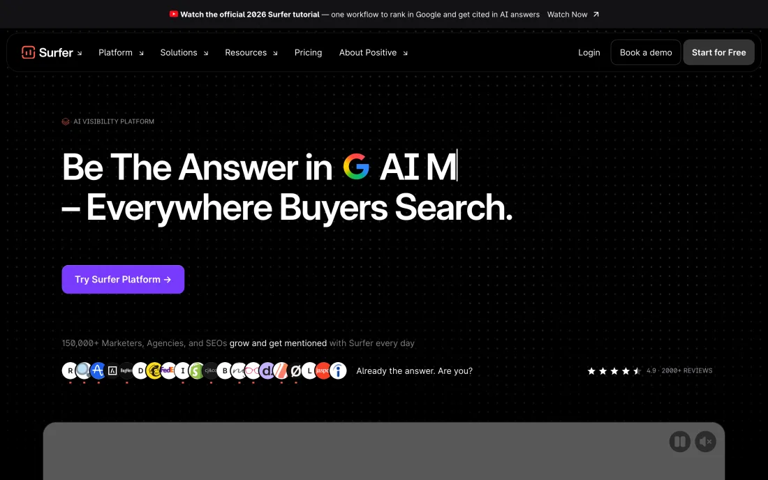 Surfer homepage